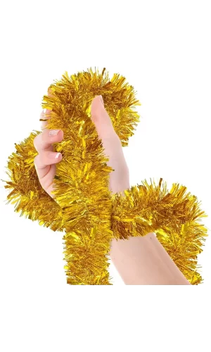 Parti İçin Sim Süs 2 Metre Uzunluk 8 Cm Genişlik Altın Renk İthal