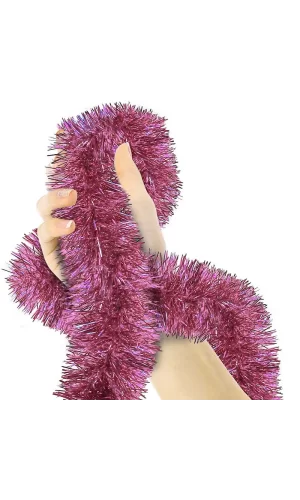 Parti İçin Sim Süs 2 Metre Uzunluk 8 Cm Genişlik Pembe Renk İthal