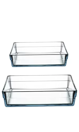 Paşabahçe 159129 Borcam Premium Kare Tepsi 2li Set