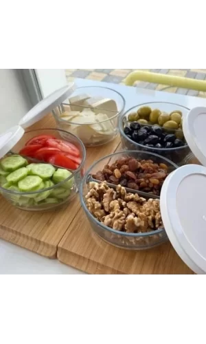 Paşabahçe Polar Iki Bölmeli Kahvaltılık Saklama Kabı 4 Adet