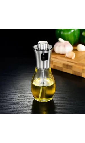 Paslanmaz Çelik Başlıklı Cam Spray Yağdanlık