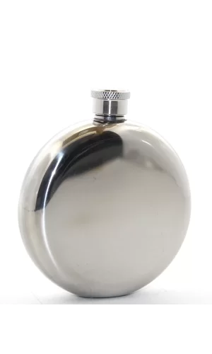 Paslanmaz Çelik Yuvarlak 5 Oz Tekli Matara Alk2676