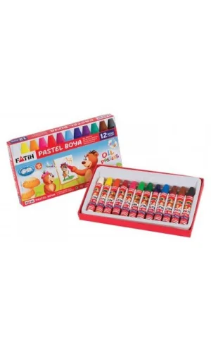 Pastel Boya Yeni Formül 12 Renk Kıng Sıze