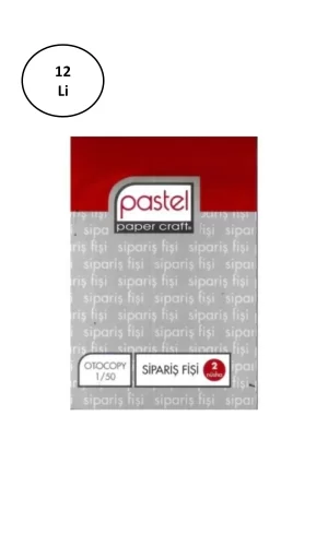 Pastel Otokopili Sipariş Fişi Küçük Boy 1/50 12 Adet