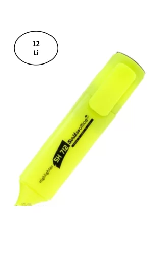 Pastel Sarı Fosforlu Kalem SH712 SCR.T0SBH4SH71209A Scrikss 12li
