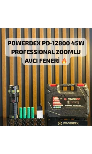 Pd-12800 45 Watt 4500 Lümen Zoomlu Profesyonel Avcı El Feneri
