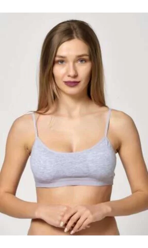 Pedli İp Askılı Gri Büstiyer