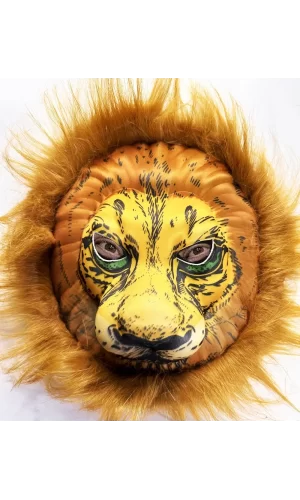Peluş Aslan Maskesi Kahverengi Yeleli Mega Peluş 33 No