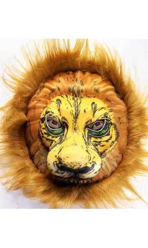 Peluş Aslan Maskesi Kahverengi Yeleli Mega Peluş 33 No