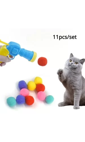 Peluş Top Atan İnteraktif Kedi Oyuncağı