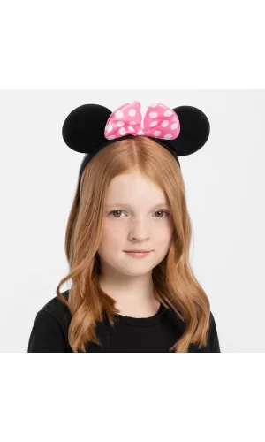 Pembe Fiyonklu Minnie Mouse Tacı Mini Kulak