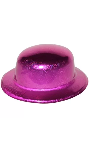Pembe Renk Hologramlı Plastik Yulak Melon 27x24 Cm
