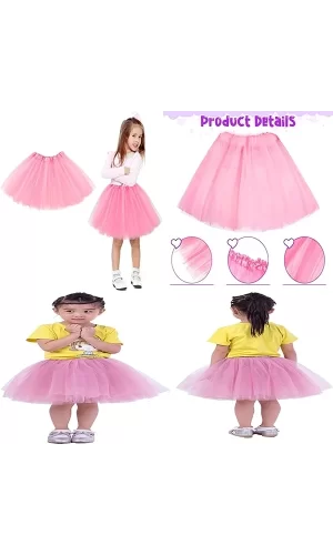 Pembe Renk Tütü Etek Bale Eteği Gösteri Eteği Çocuk Bebek Boy