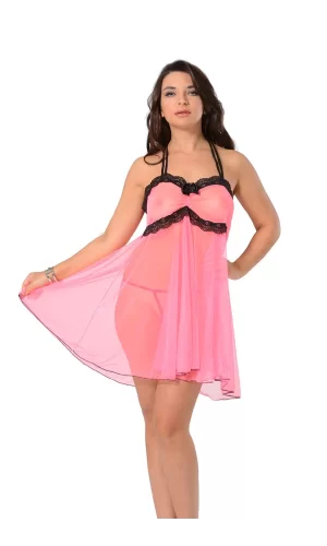 Pembe Tül Gecelik - 662