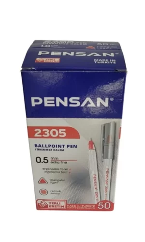Pensan Büro Tükenmez Kalem 0.5 Mm. Kırmızı 50li