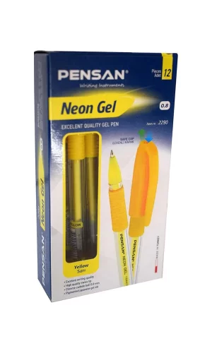 Pensan Neon Jel Kalem Sarı 1 Mm 12 Li