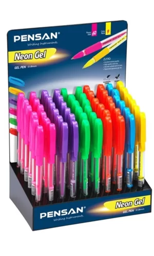 Pensan Neon Jel Pvc Renkli 60 Lı Stand