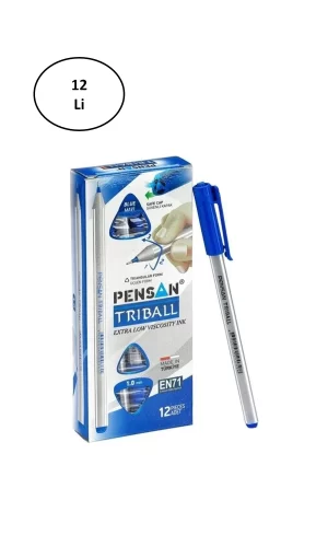 Pensan Triball Tükenmez Kalem 1 Mm Mavi 12li
