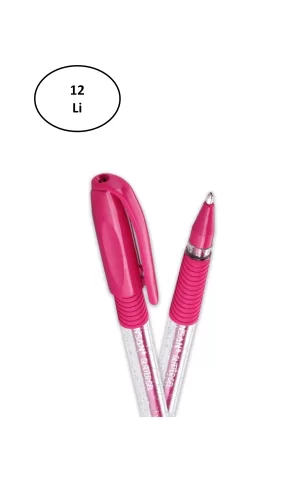 Pensan Tükenmez Kalem Jel Simli 1.0 Mm Pembe 2280 12li