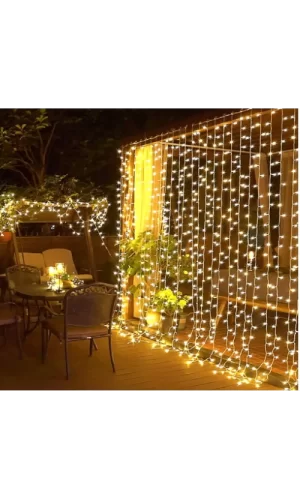 Perde Led  Sarı Işık 3 x 3