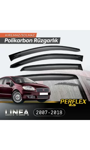 Perflex Polikarbon Kırılmaz Rüzgarlık V2 Mugen Fiat Linea 2007-2018