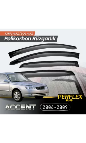 Perflex Polikarbon Kırılmaz Rüzgarlık V2 Mugen Hyundai Accent 2006-2009