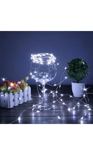 Peri Led Işık 10  Metre Beyaz Dekor Lambası 100 Ledli