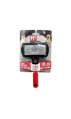 Pet Pretty Çift Taraflı Lüx Kedi Köpek Fırça Tarak 5,5x9 cm - 17 cm