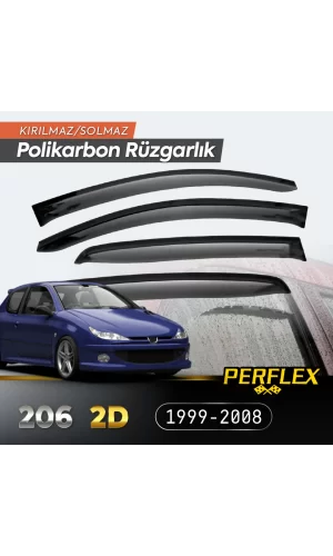 Peugeot 206 2D (Tek Kapı) 1999-2008 Cam Rüzgarlığı V2 Düz