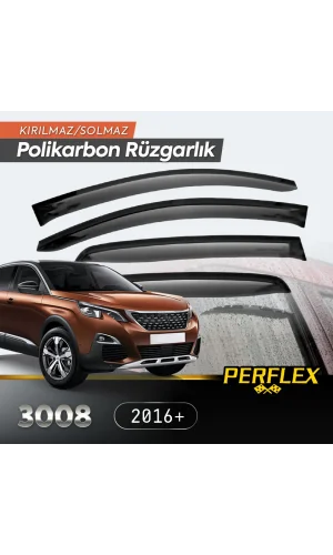 Peugeot 3008 2016+ Cam Rüzgarlığı V2 Düz