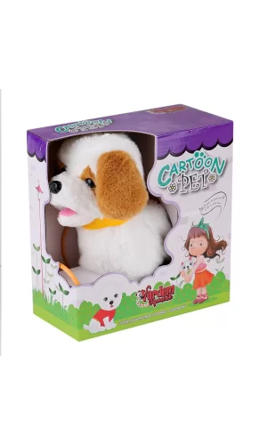 Pft-b019 Yürüyen Tasmalı Peluş Köpek