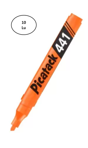 Picatack 441 Fosforlu Kalem Turuncu 10lu