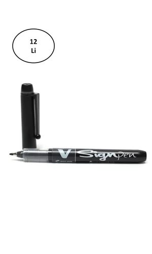 Pilot Kalem V-Signpen İmza Kalemi Siyah 12li