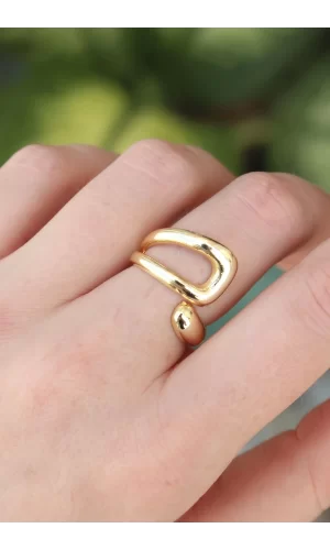 Pirinç Gold Renk Ayarlanabilir Yüzük