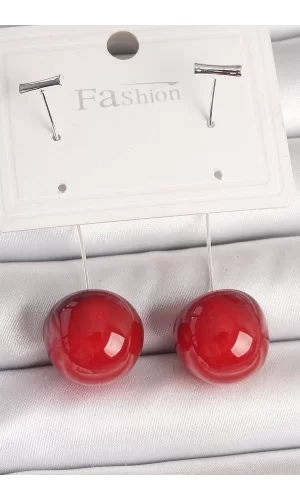 Pirinç Gümüş Renk Çivi Kiraz Model Kadın Küpe
