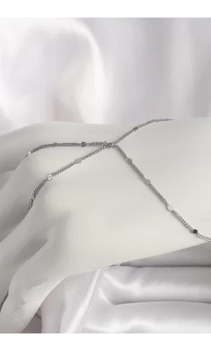Pirinç Gümüş Renk Pul Detaylı Kadın Şahmeran