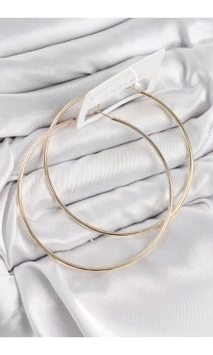 Pirinç Halka Model Gold Renk Kadın Küpe