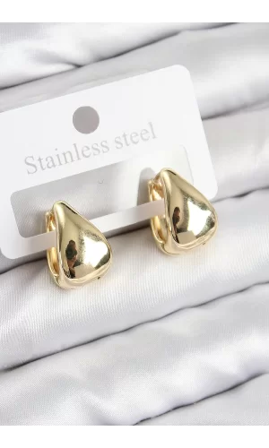 Pirinç Halka Model Gold Renk Kadın Küpe