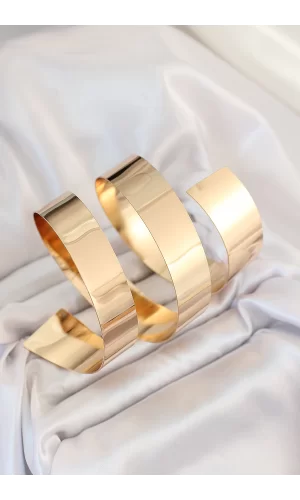 Pirinç Sarmal Gold Renk Kadın Pazu Bileklik