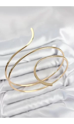 Pirinç Sarmal Model Gold Renk Pazu Bileklik