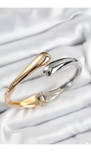 Pirinç Sarmal Model Gümüş Ve Gold Renk Kadın Kelepçe
