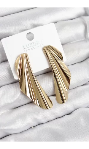 Pirinç Tül Model Gold Renk Kadın Küpe