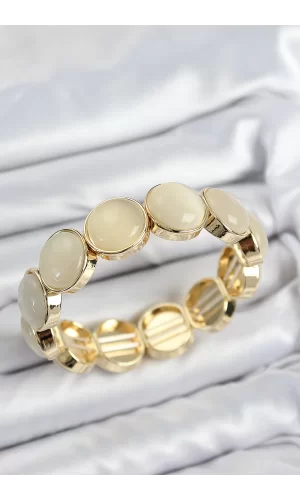 Pirinç Vintage Model Gold Renk Lastikli Kadın Bileklik