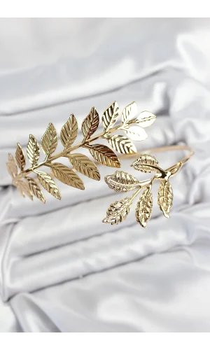 Pirinç Yaprak Model Gold Renk Pazu Bileklik