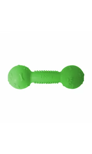 Plastik Köpek Oyuncak Dumbel Yumuşak Dolgu 3,5x11 cm Yeşil