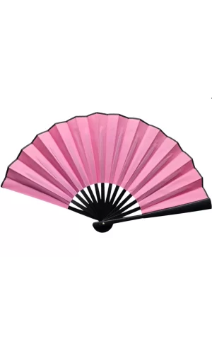 Plastik Kumaş Yelpaze 12li Pembe