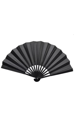 Plastik Kumaş Yelpaze 12li Siyah