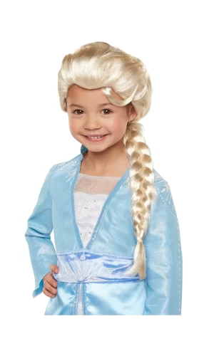 Platin Altın Dore Renk Karlar Ülkesi Elsa Frozen Peruğu Çocuk Boy