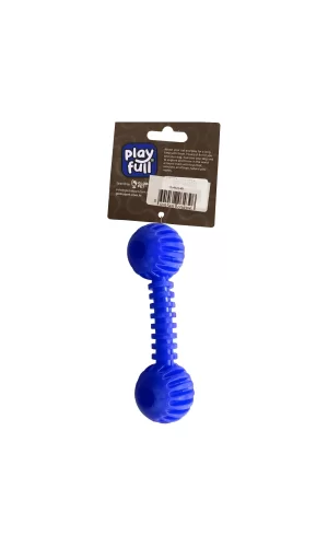 Playfull Sağlam Plastik Dental Dumbel Köpek Oyuncağı 12 x 3,5 cm Mavi