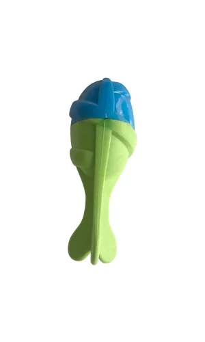 Playfull Sağlam Plastik Sesli Balık Köpek Oyuncağı 13 x 5 cm Mavi Yeşil